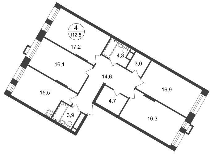 112,5 м², 4-комнатная квартира 24 194 808 ₽ - изображение 1