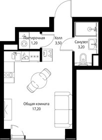 Квартира 25,1 м², студия - изображение 2