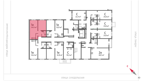 34,4 м², 1-комнатная квартира 3 992 601 ₽ - изображение 25