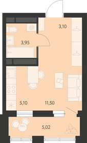 25,3 м², квартира-студия 3 856 000 ₽ - изображение 21