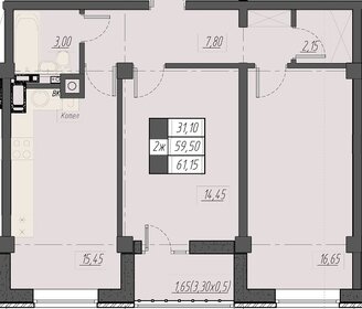 65,5 м², 2-комнатная квартира 5 900 000 ₽ - изображение 35