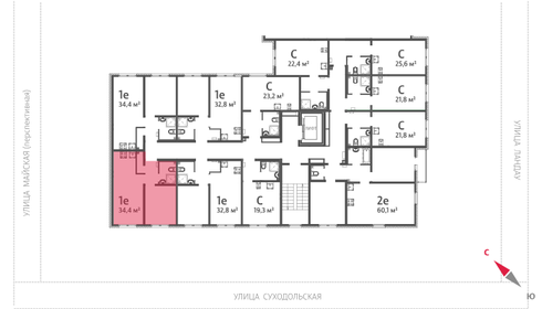 34,4 м², 1-комнатная квартира 3 992 601 ₽ - изображение 14