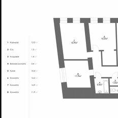 Квартира 73,7 м², 3-комнатная - изображение 2