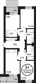 75,6 м², 3-комнатная квартира 11 850 000 ₽ - изображение 43