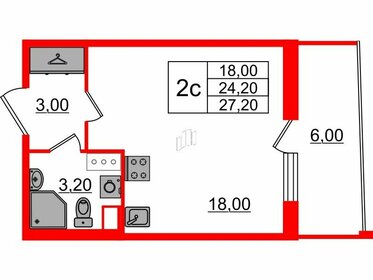 26,2 м², квартира-студия 5 095 000 ₽ - изображение 92