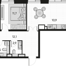 Квартира 92,1 м², 4-комнатная - изображение 2