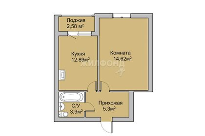 Квартира 35 м², 1-комнатная - изображение 1