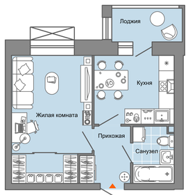 Квартира 36 м², 1-комнатная - изображение 1