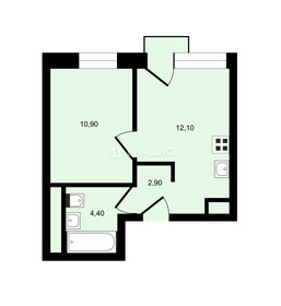 Квартира 31,9 м², 1-комнатная - изображение 1