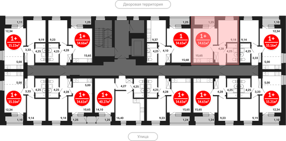 Квартира 34,6 м², 1-комнатная - изображение 2