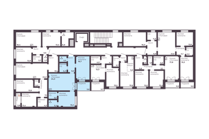 Квартира 74,1 м², 2-комнатная - изображение 2