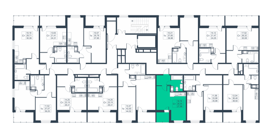 24,7 м², квартира-студия 3 655 600 ₽ - изображение 18