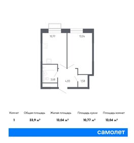 Квартира 33,9 м², 1-комнатная - изображение 1