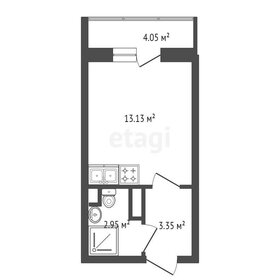 Квартира 23,4 м², студия - изображение 1