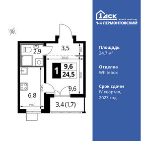 Квартира 24,7 м², студия - изображение 1