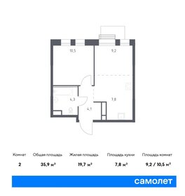 Квартира 35,9 м², 1-комнатная - изображение 1