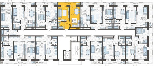 38,6 м², 1-комнатная квартира 6 863 080 ₽ - изображение 47