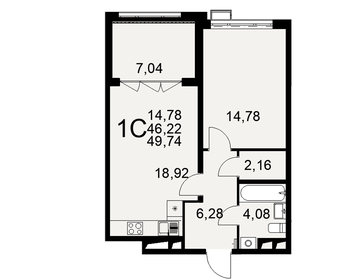 49 м², 1-комнатная квартира 7 840 000 ₽ - изображение 24