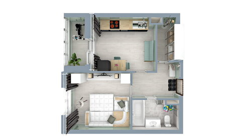 38,3 м², 1-комнатная квартира 3 600 200 ₽ - изображение 52