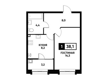 38,2 м², 1-комнатная квартира 3 950 000 ₽ - изображение 35