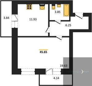 Квартира 45,7 м², 1-комнатная - изображение 1