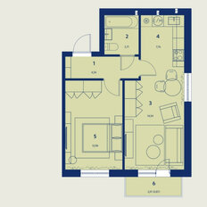 Квартира 29,3 м², 1-комнатная - изображение 3