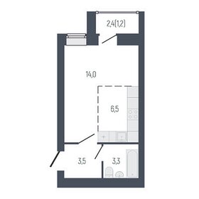 Квартира 28,8 м², 1-комнатная - изображение 1