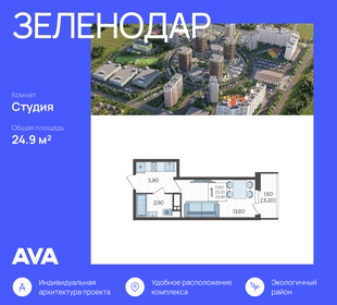 19,9 м², квартира-студия 2 220 000 ₽ - изображение 64