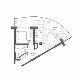 58,1 м², 2-комнатная квартира 12 818 227 ₽ - изображение 26