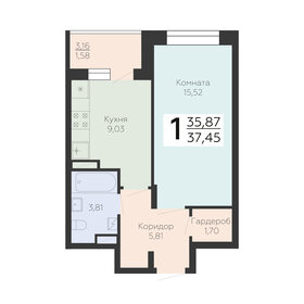 38,6 м², 1-комнатная квартира 4 300 000 ₽ - изображение 19