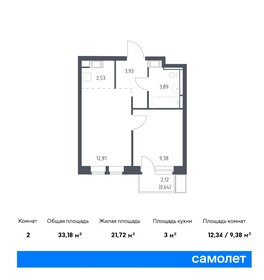 Квартира 33,2 м², 1-комнатная - изображение 1