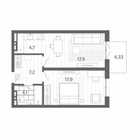 Квартира 53,1 м², 2-комнатная - изображение 1