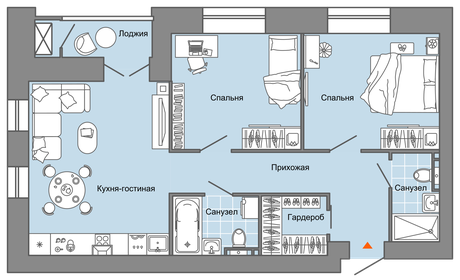 68 м², 3-комнатная квартира 7 012 004 ₽ - изображение 6