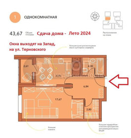 44,3 м², 1-комнатная квартира 3 318 920 ₽ - изображение 7