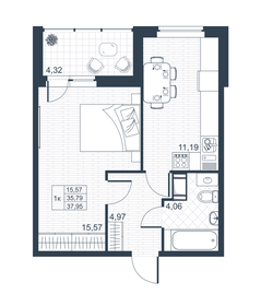 38 м², 1-комнатная квартира 5 237 100 ₽ - изображение 8