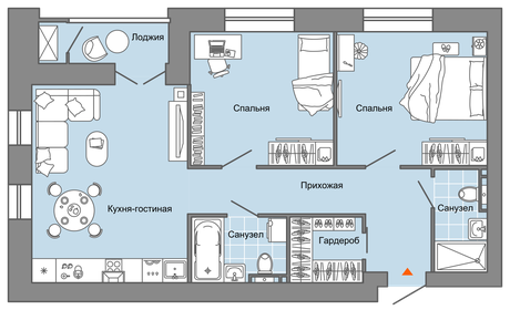 Квартира 71 м², 3-комнатная - изображение 1