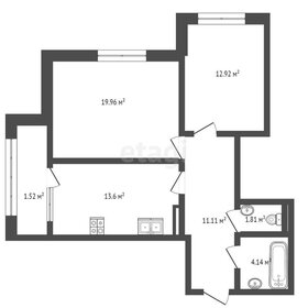 Квартира 65,1 м², 1-комнатная - изображение 2