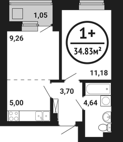 34,7 м², 1-комнатная квартира 4 921 720 ₽ - изображение 8