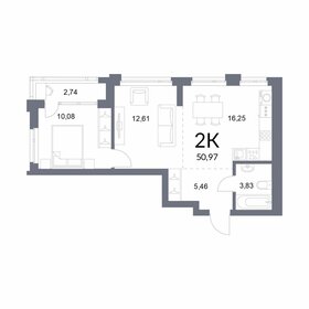 49,9 м², 2-комнатная квартира 9 600 000 ₽ - изображение 11