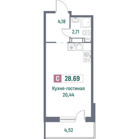 29 м², квартира-студия 5 400 000 ₽ - изображение 50