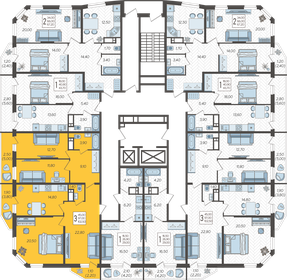 110,9 м², 3-комнатная квартира 12 199 000 ₽ - изображение 17