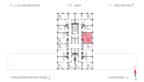 32 м², 1-комнатная квартира 15 577 248 ₽ - изображение 25