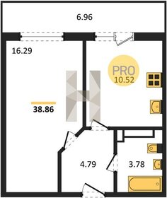 Квартира 38,9 м², 1-комнатная - изображение 1