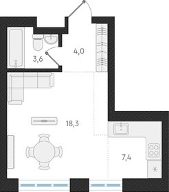 31,4 м², квартира-студия 6 000 000 ₽ - изображение 36