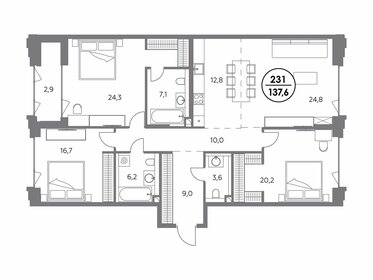 128,2 м², 3-комнатная квартира 83 458 200 ₽ - изображение 25