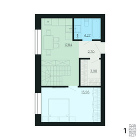 Квартира 89,2 м², 1-комнатная - изображение 1
