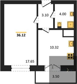 42,4 м², 1-комнатная квартира 4 100 000 ₽ - изображение 34