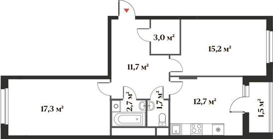 65,6 м², 2-комнатная квартира 15 354 984 ₽ - изображение 20