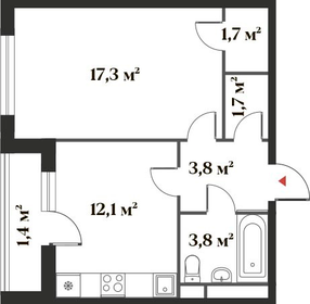 42,8 м², 1-комнатная квартира 9 399 999 ₽ - изображение 63