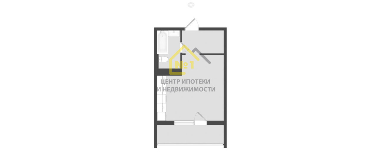 26,4 м², 1-комнатная квартира 2 560 000 ₽ - изображение 1